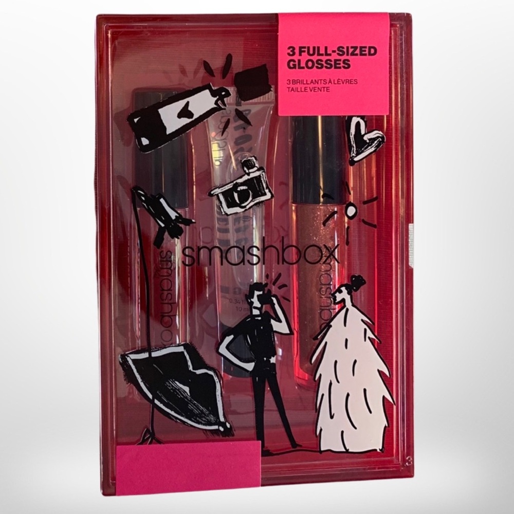 SMASHBOX | Trio Lip-Gloss Set Hydrating Non-Sticky Nourishing Vitamin E Lipgloss